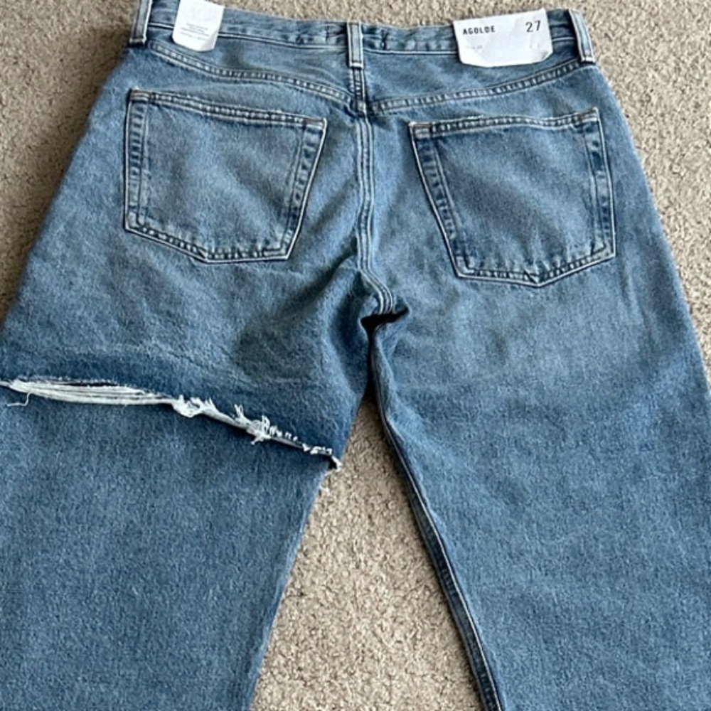 NWT AGOLDE Amryn Boyfriend Jeans in Release. Size 27. - Picture 15 of 16